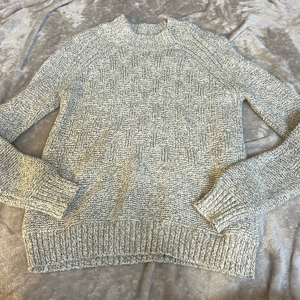 Prana sky meadow sweater in ivory and gray